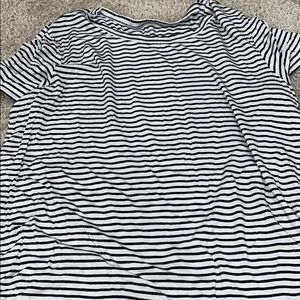Black and white striped American eagle T-shirt